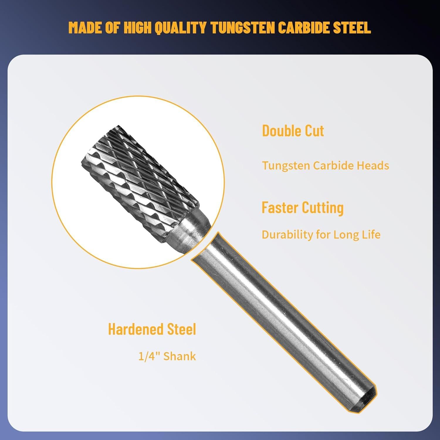 Juego de Fresas de Carburo YISINIUTUO 10 Piezas 6.35mm