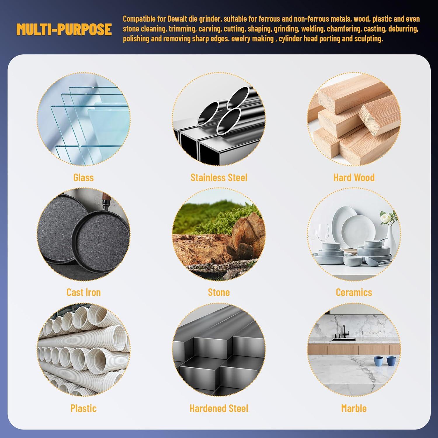 Juego de Fresas de Carburo YISINIUTUO 10 Piezas 6.35mm