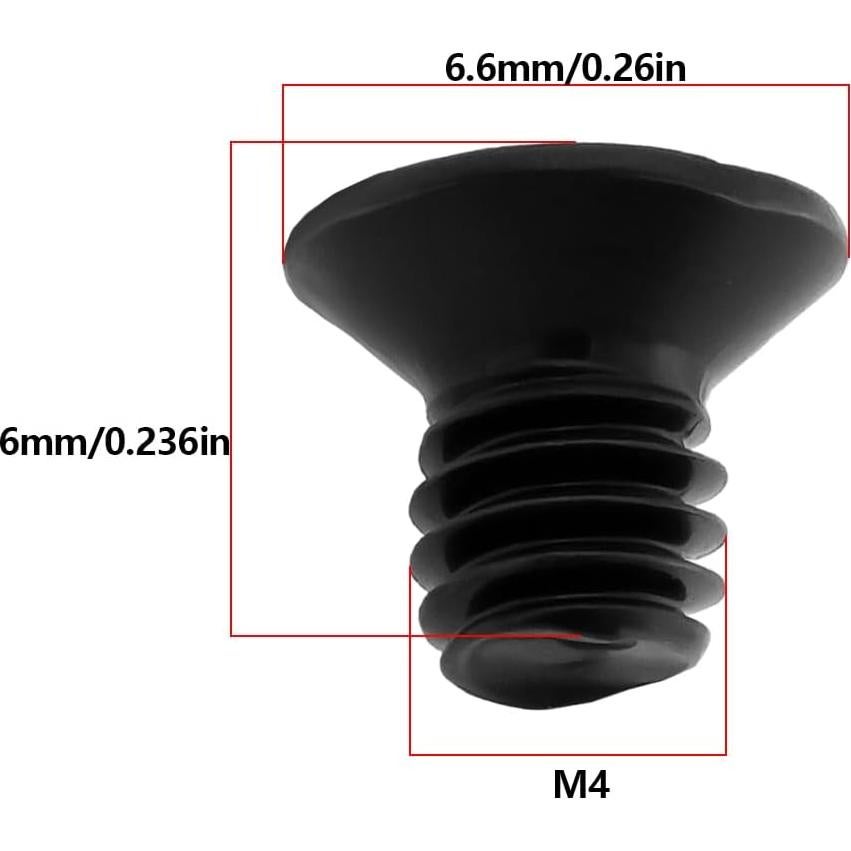 10 Tornillos de Cabeza Plana LT Easiyl M4 6mm Compatible Milwaukee