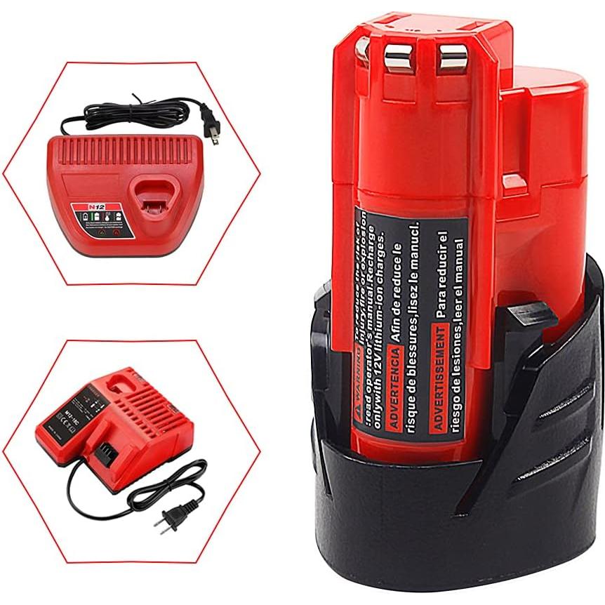 Batería de Reemplazo Waitley 12V 3.0Ah Li-Ion Compatible Milwaukee