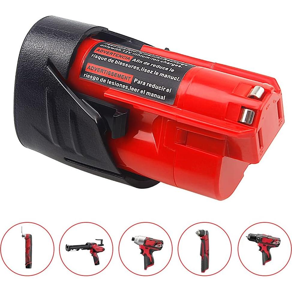 Batería de Reemplazo Waitley 12V 3.0Ah Li-Ion Compatible Milwaukee