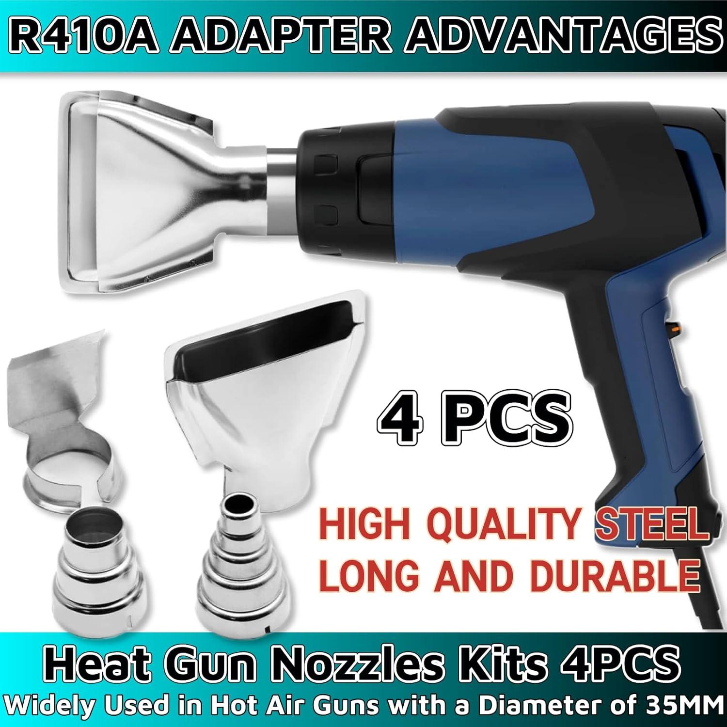 Kit de Boquillas para Pistola de Calor 4 Pcs 35mm Acero Inoxidable