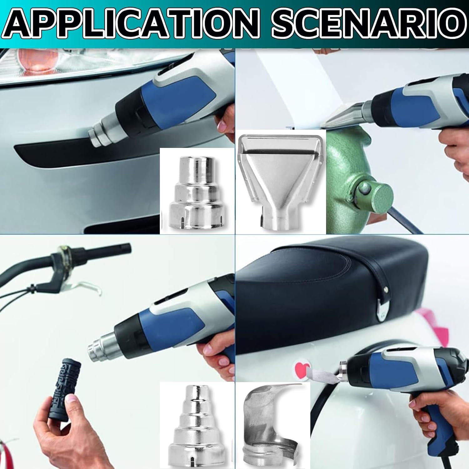 Kit de Boquillas para Pistola de Calor 4 Pcs 35mm Acero Inoxidable