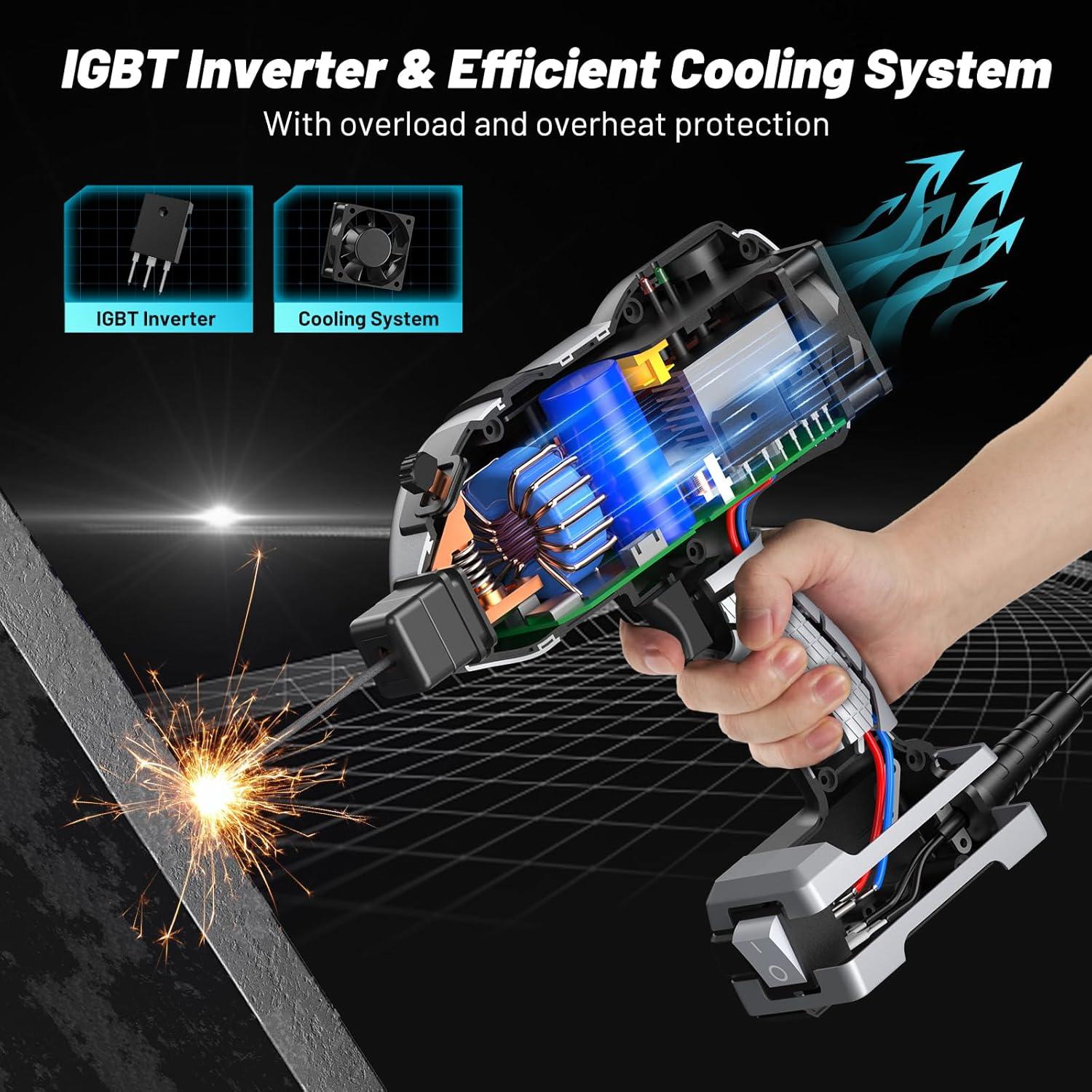 Máquina de Soldadura Portátil Faiuot 110V 20-120Amp con Gafas