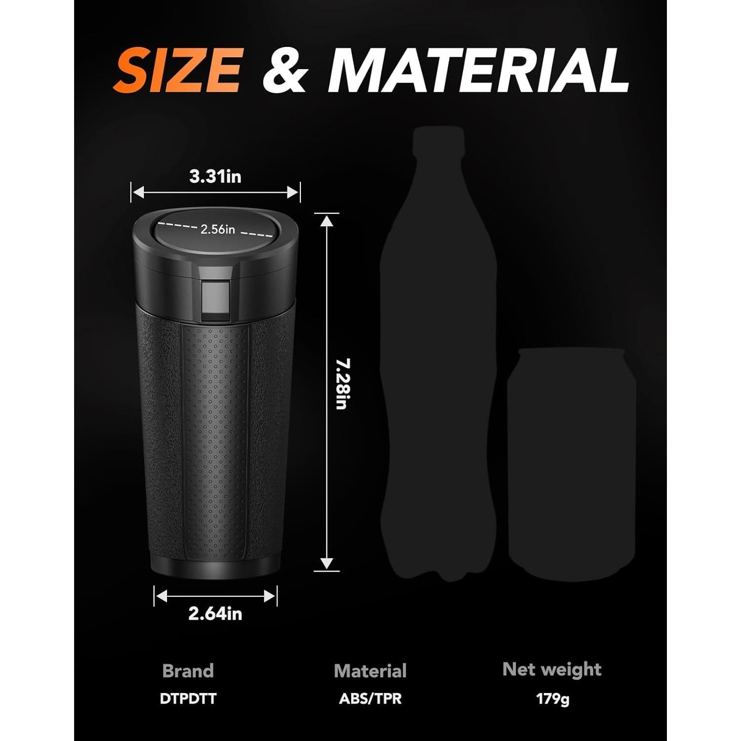 Bote de Basura para Coche DTPDTT Mini con Tapa y 80 Bolsas