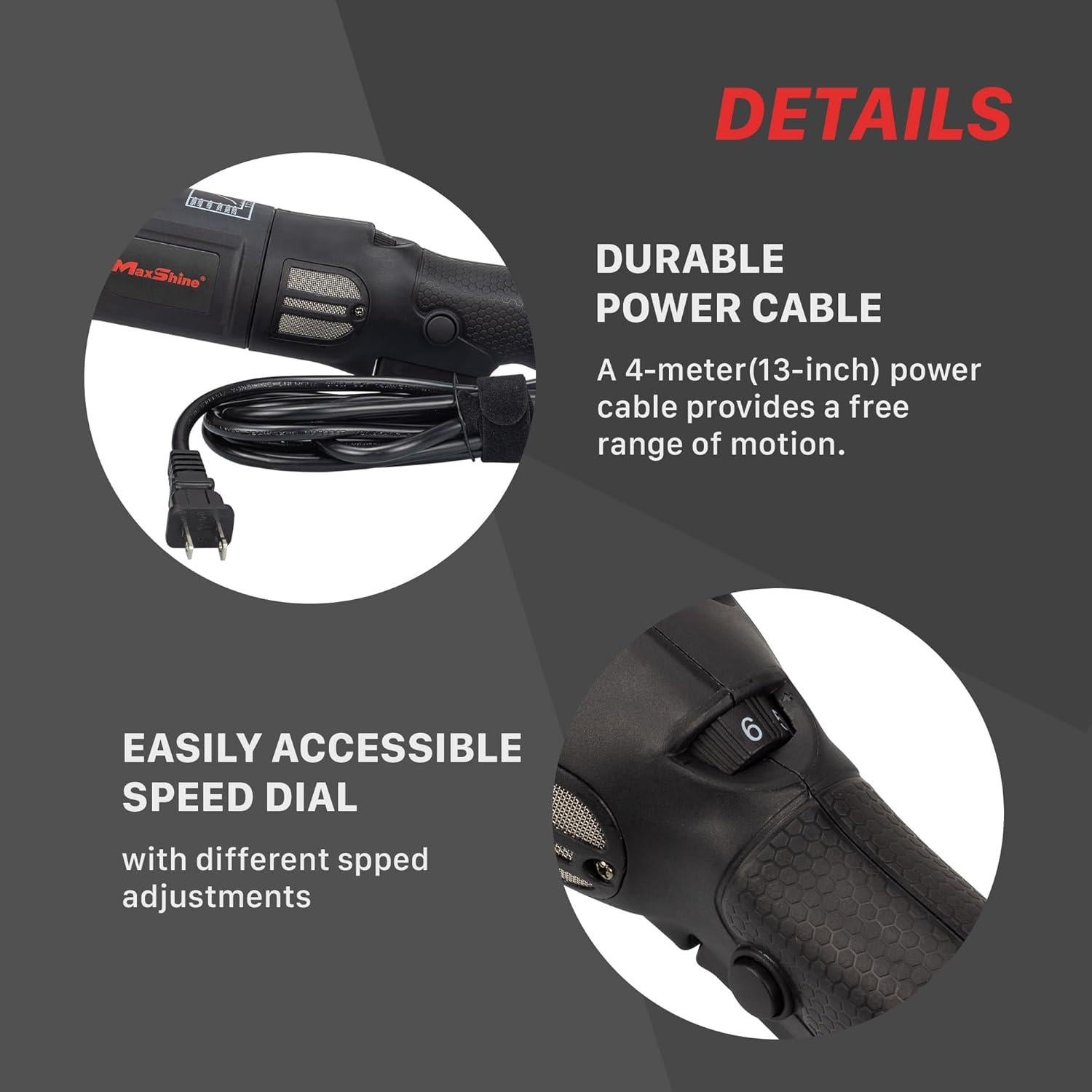 Pulidora Doble Acción Maxshine M15 Pro 1000W 5" 15mm