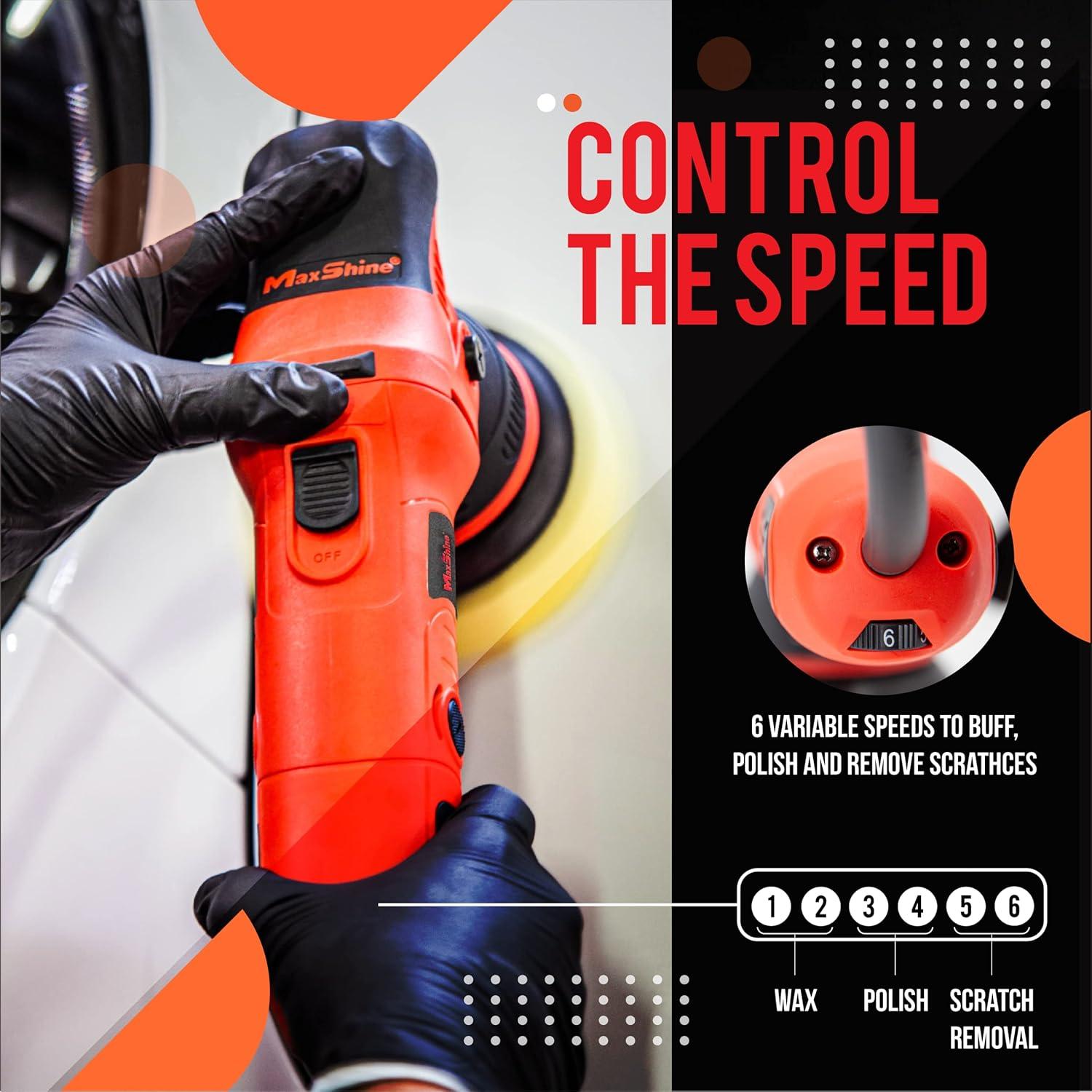 Pulidora Doble Acción Maxshine M8S V2 1000W 6 Velocidades