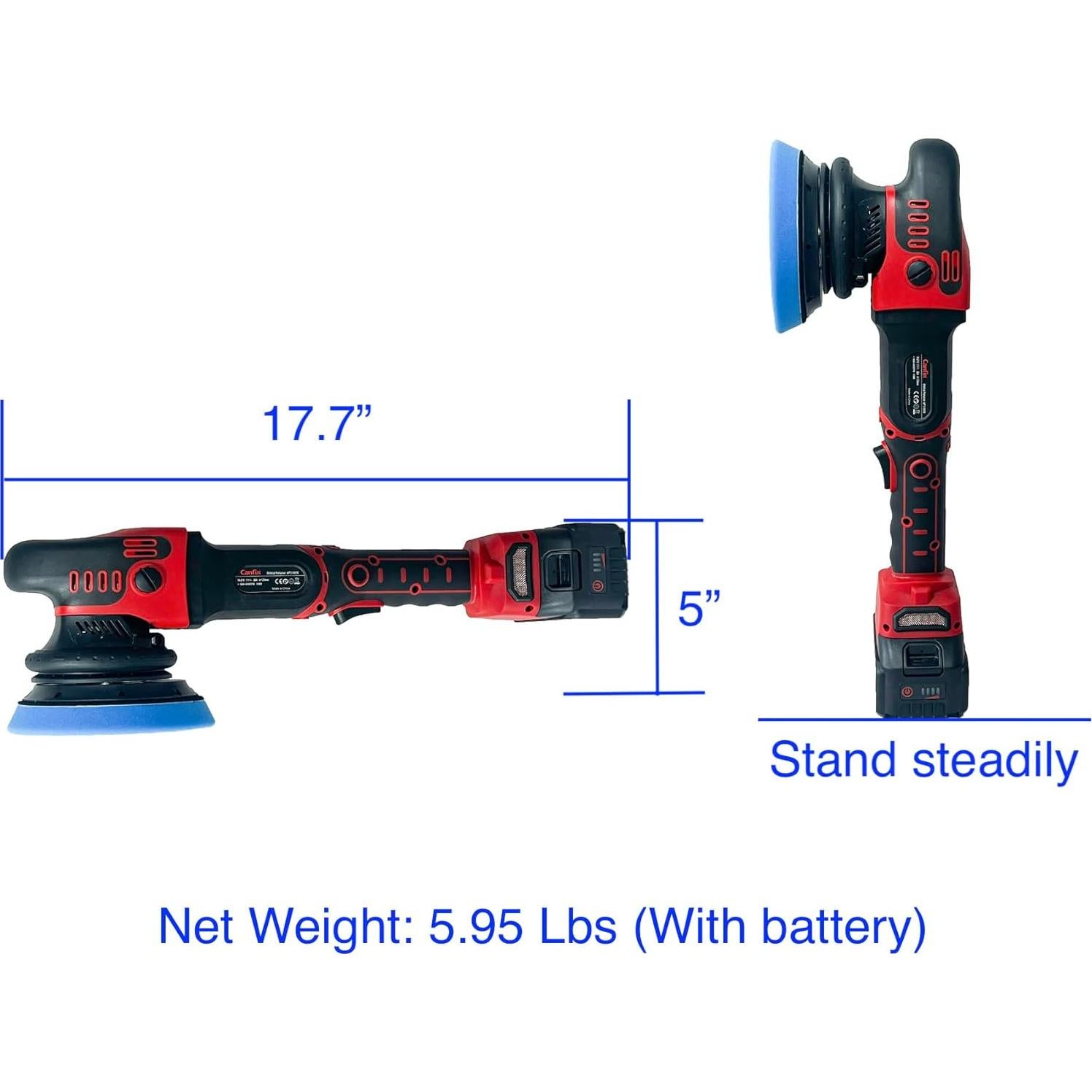 Pulidor de Coche Inalámbrico Canfix 20V 15MM con Baterías
