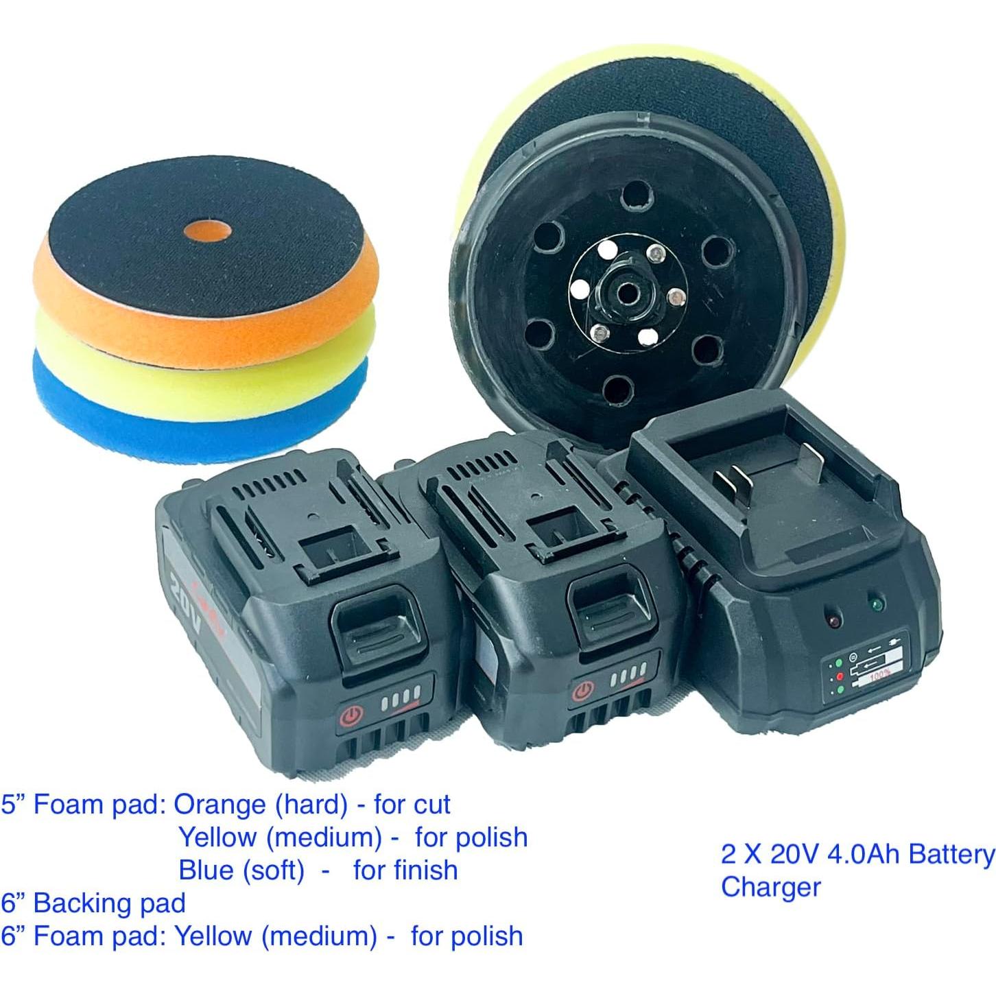 Pulidor de Coche Inalámbrico Canfix 20V 15MM con Baterías