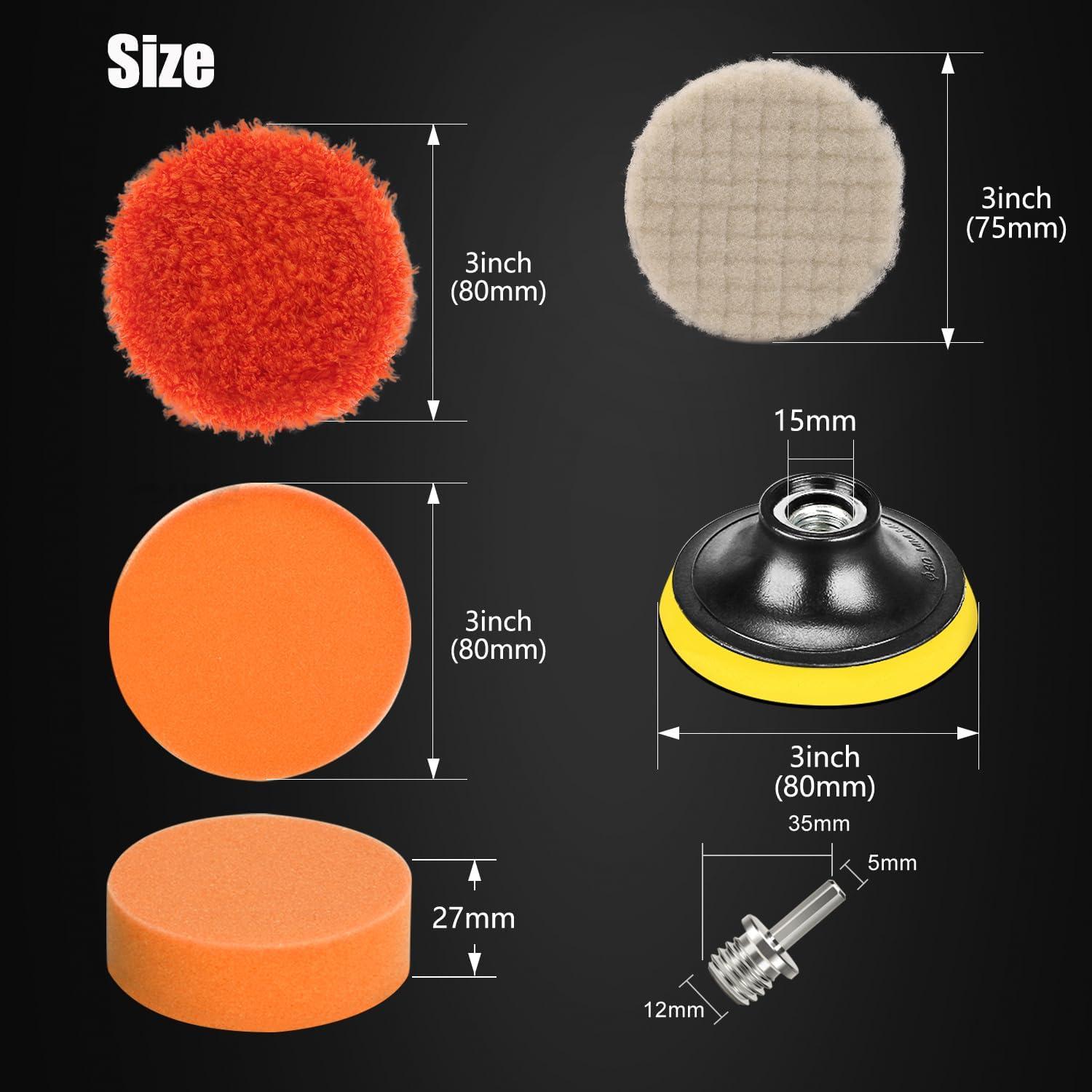 Kit de Pulido ZFE 32 Piezas 3'' (80mm) para Taladro