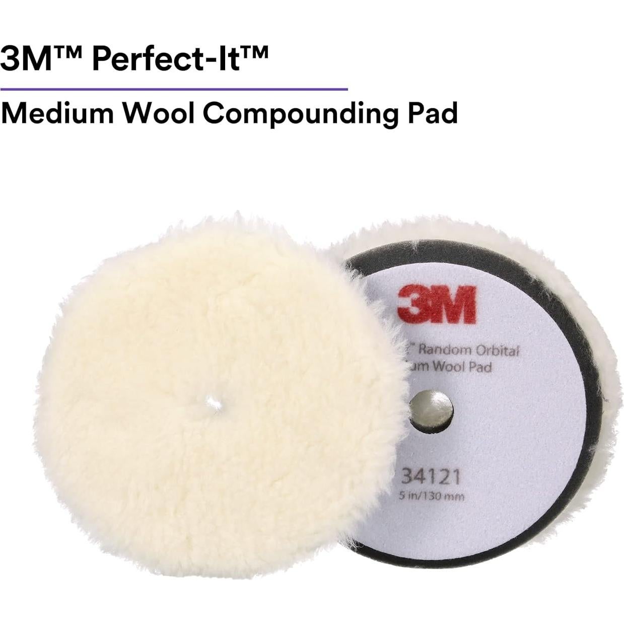 Almohadilla de Lana 3M Perfect-It 130 mm Mediana para Pulido