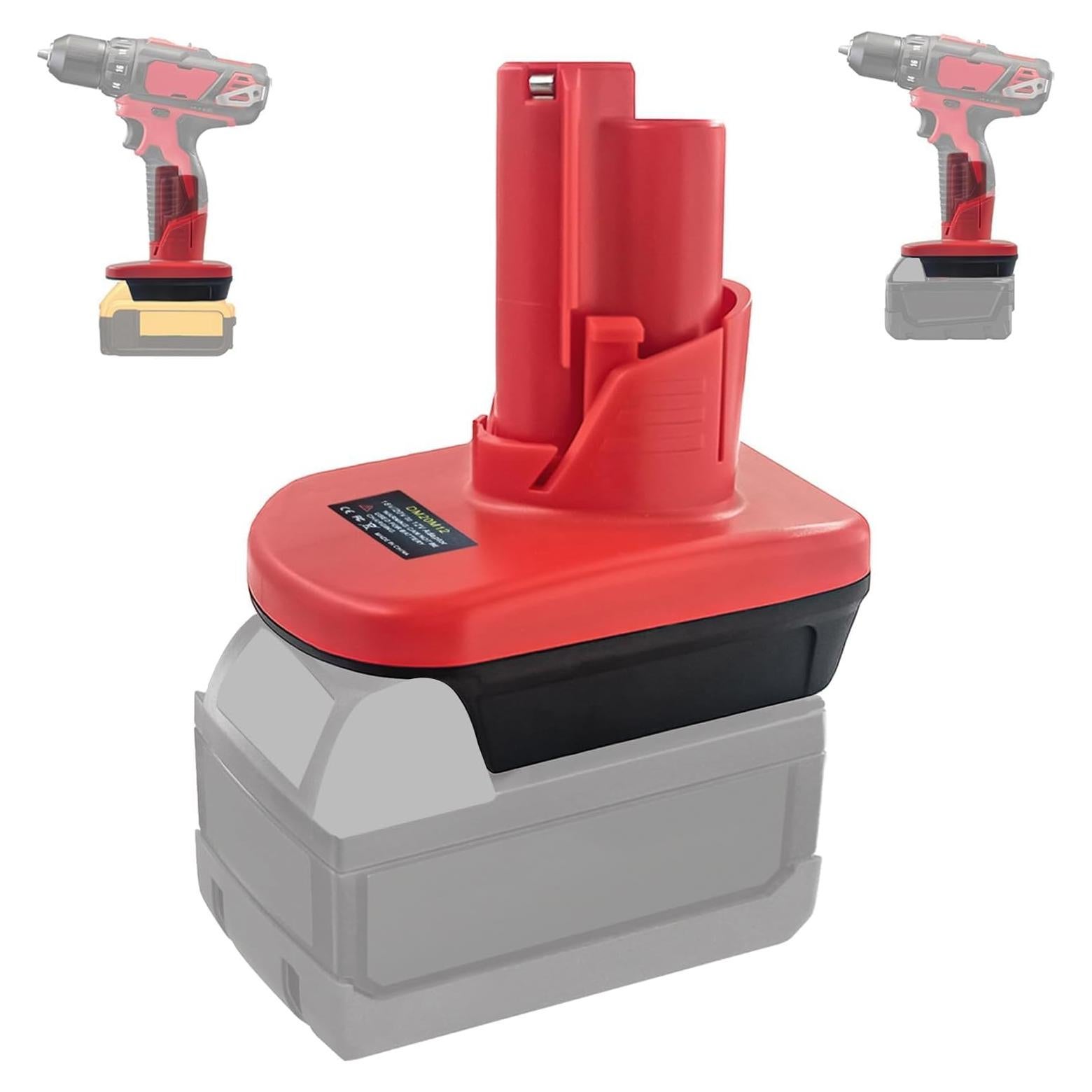 Adaptador Batería DeWalt 20V a Milwaukee M12 12V