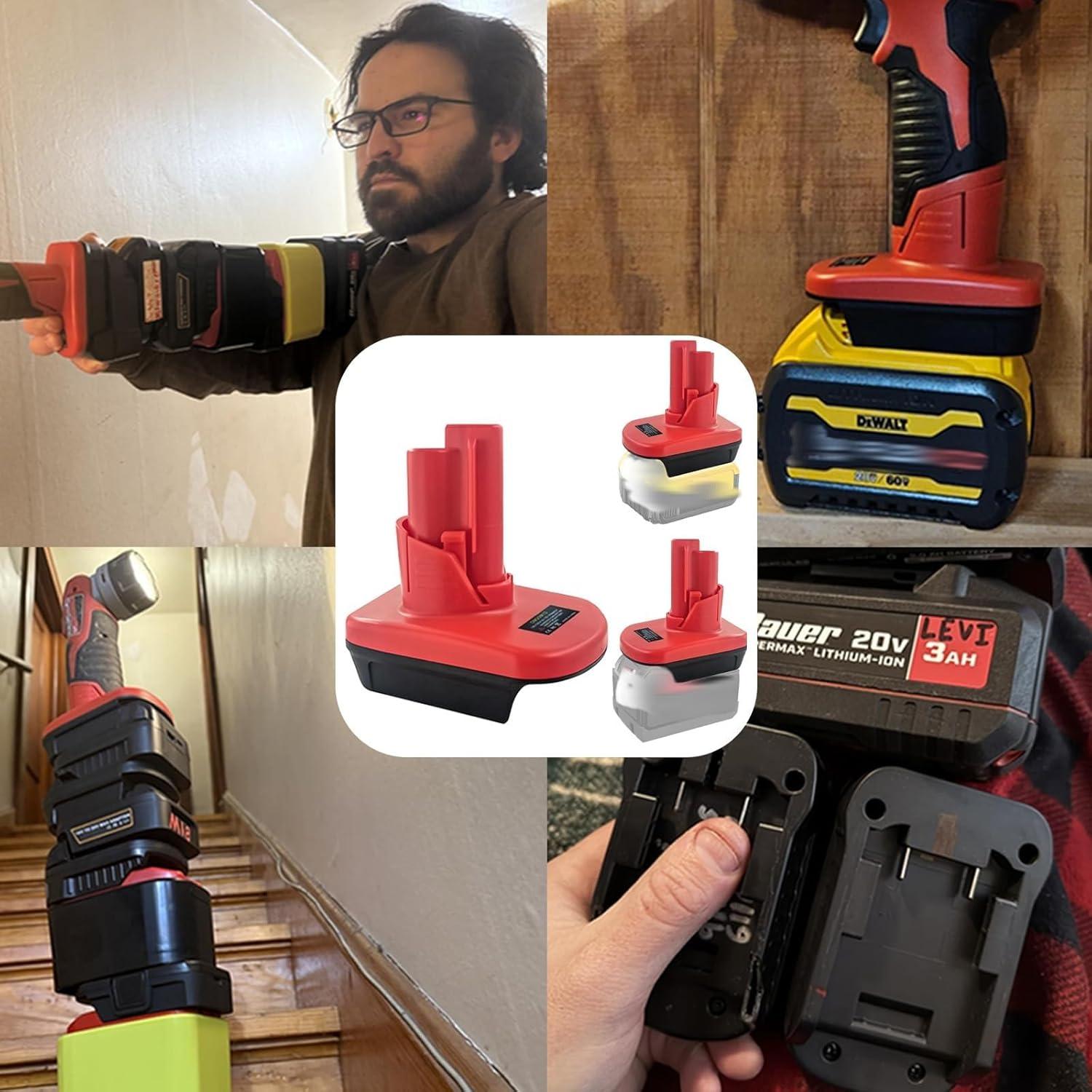 Adaptador Batería DeWalt 20V a Milwaukee M12 12V