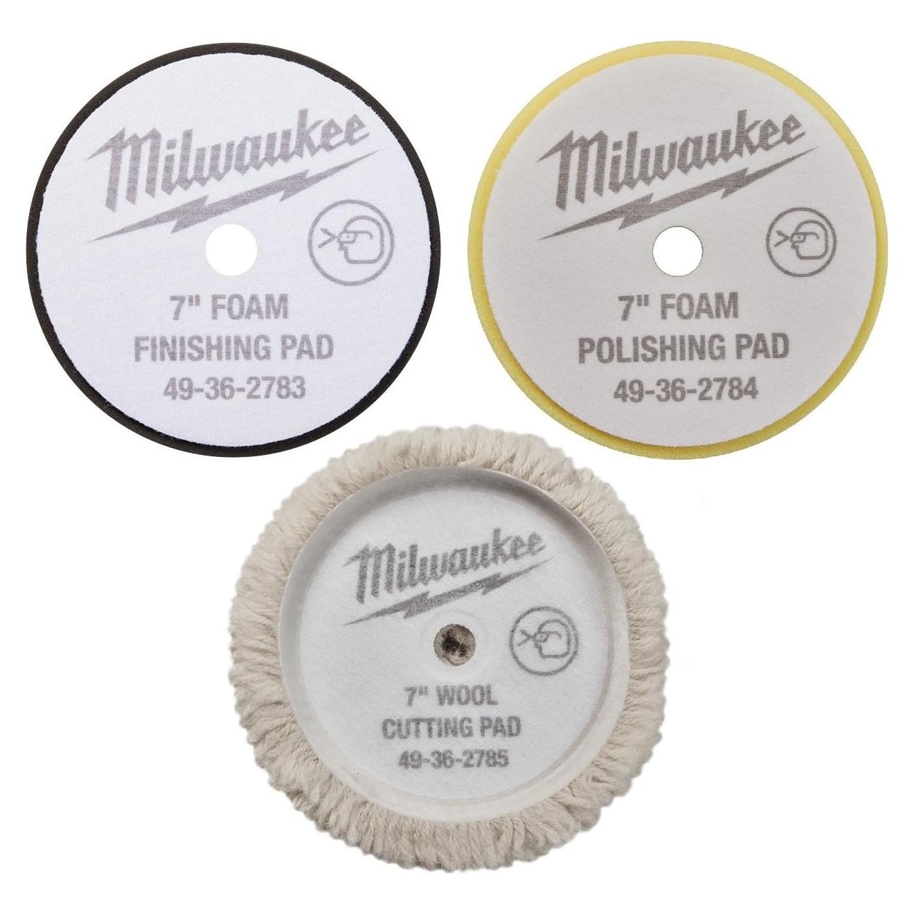 Kit de almohadillas de pulido Milwaukee 49-36-2783/2784/2785 7"