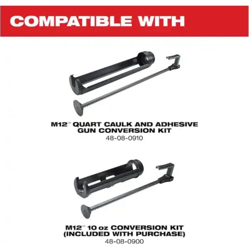 Pistola de Calafateo Milwaukee M12 10 oz Inalámbrica 1.87 kg