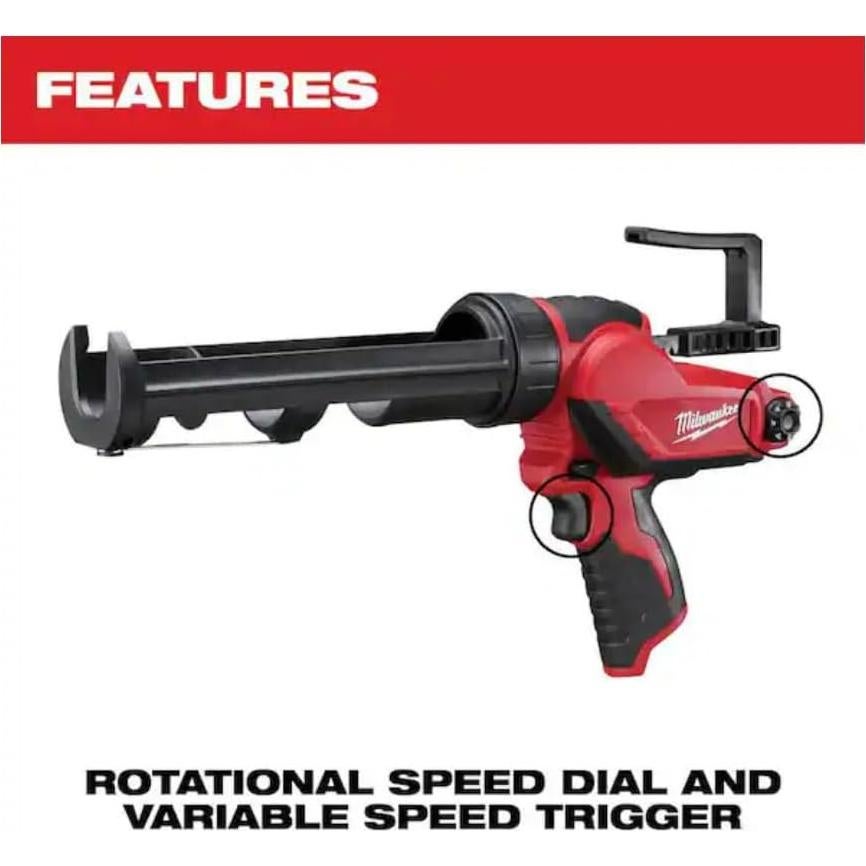 Pistola de Calafateo Milwaukee M12 10 oz Inalámbrica 1.87 kg
