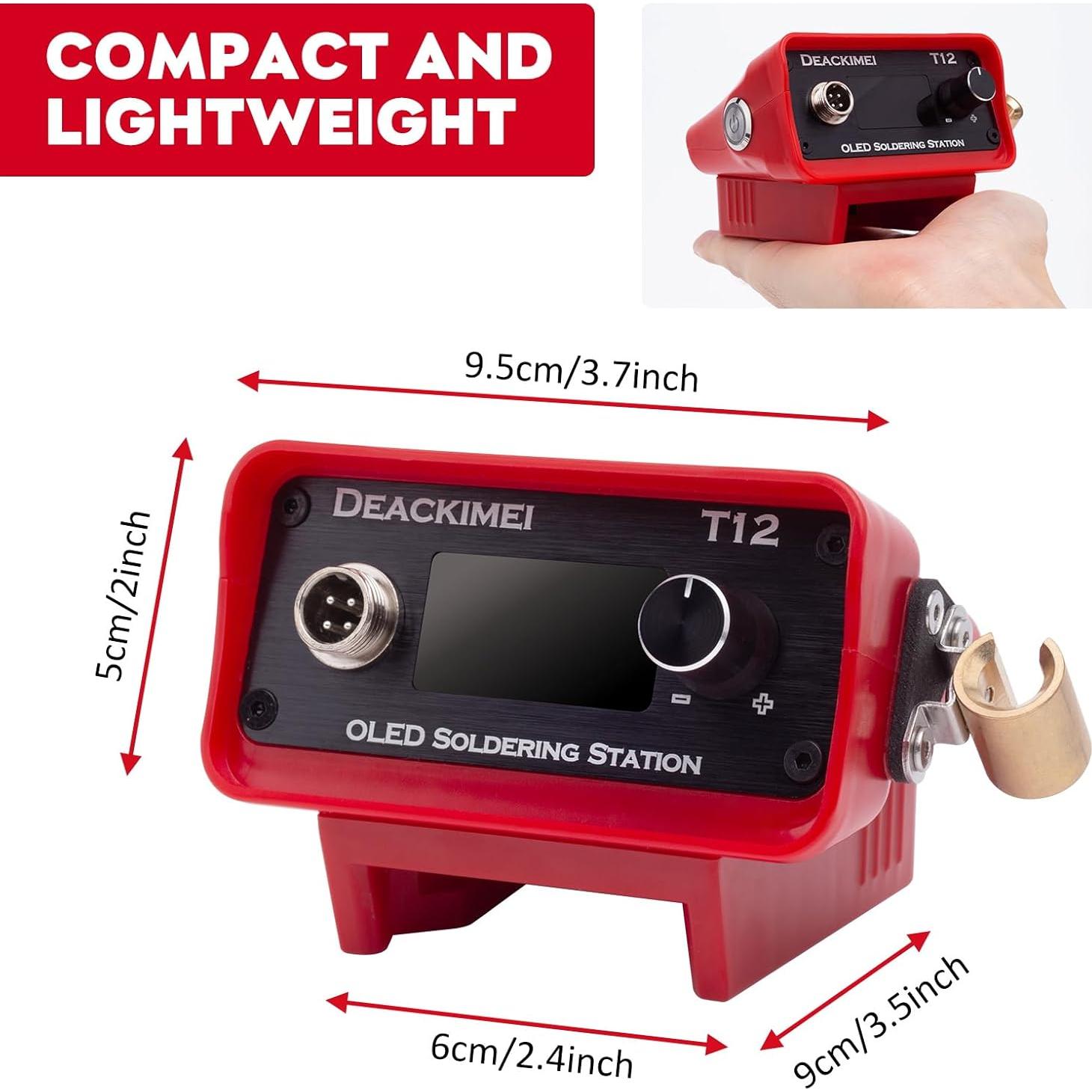 Estación de Soldadura Inalámbrica Deackimei 18V, 3 Puntas, Control T°