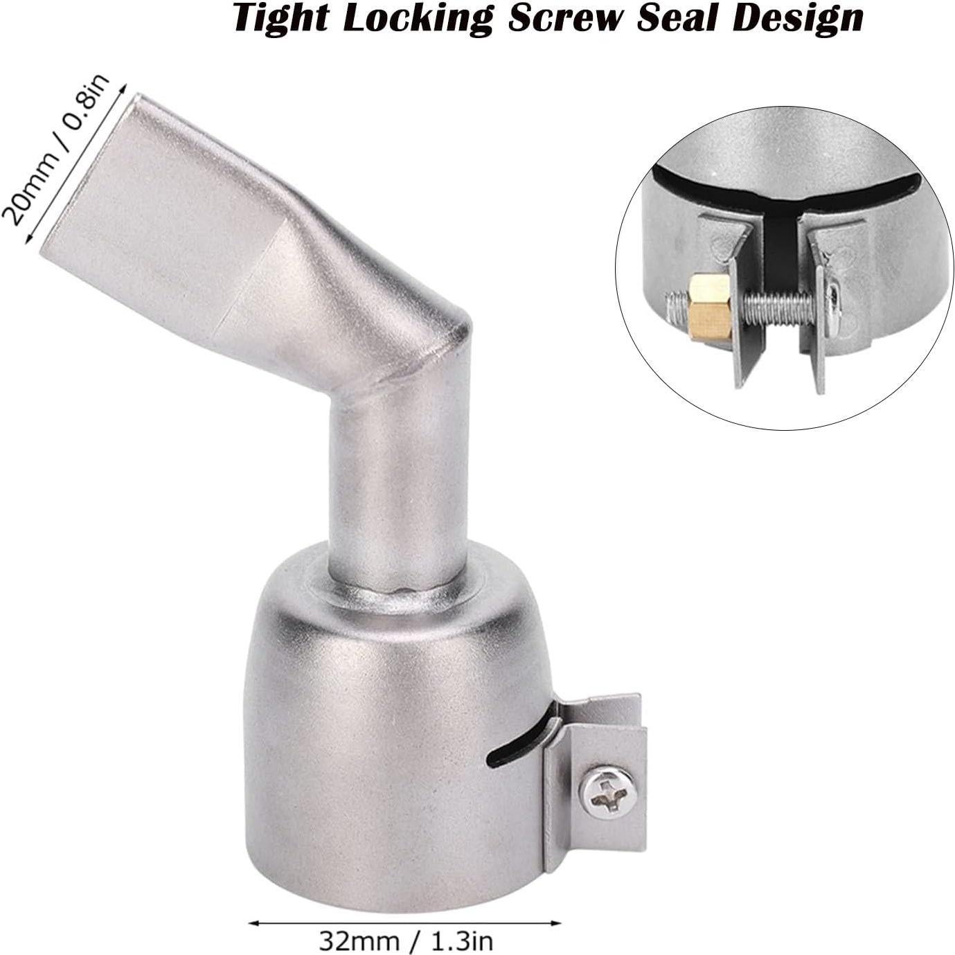 3 Boquillas de Soldadura de Aire Caliente Acero Inoxidable 20mm