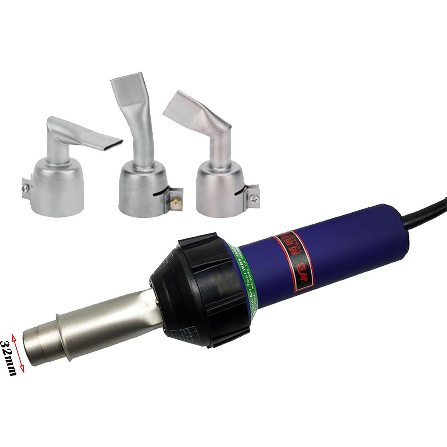 3 Boquillas de Soldadura de Aire Caliente Acero Inoxidable 20mm