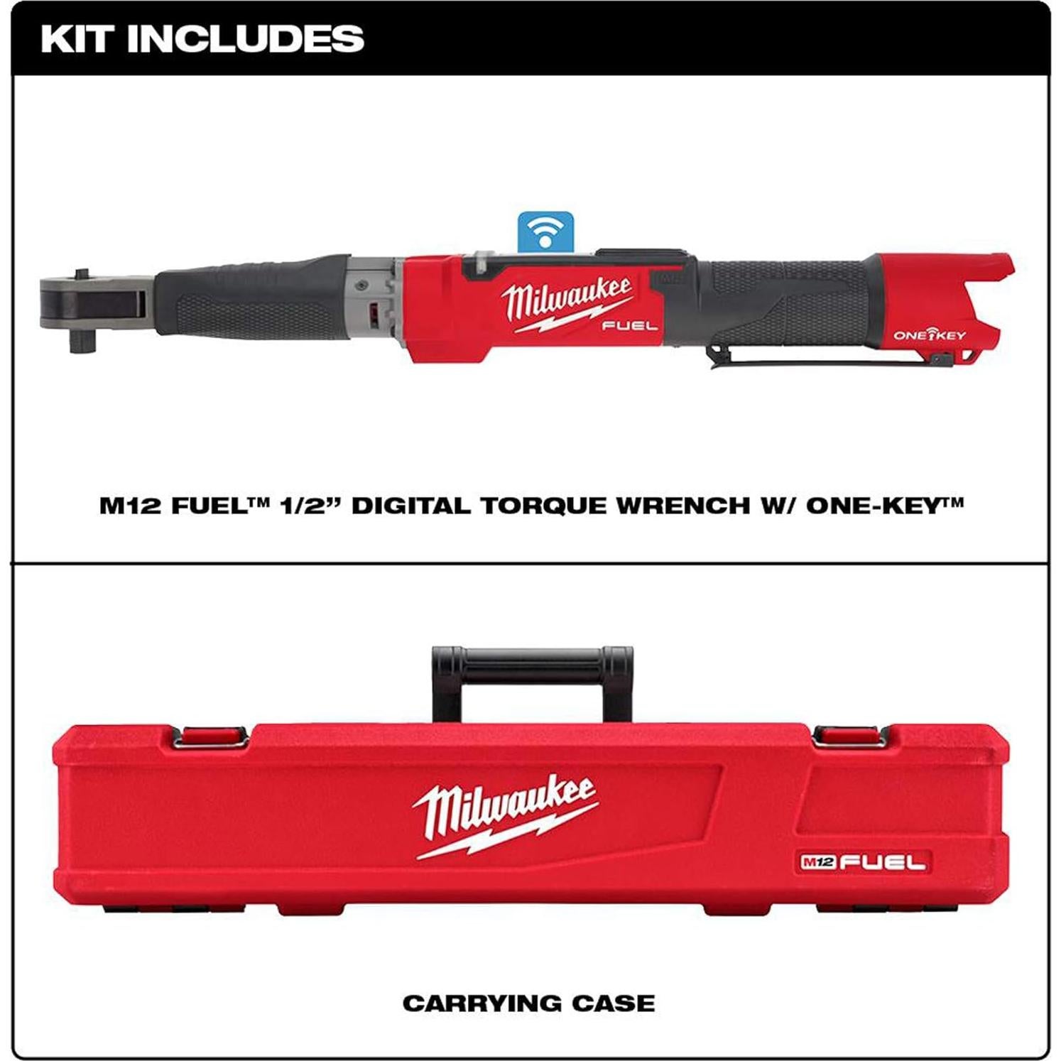 Llave de Torque Digital Milwaukee M12 FUEL 1/2" 16.89-203.43 Nm
