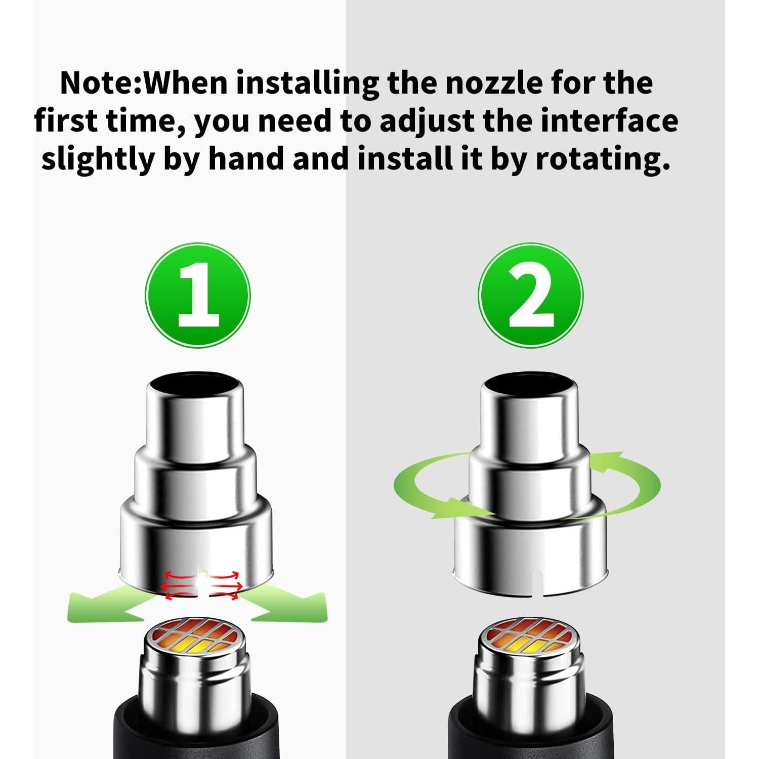 Kit de Boquillas para Pistola de Calor SEEKONE 7 Piezas 35mm