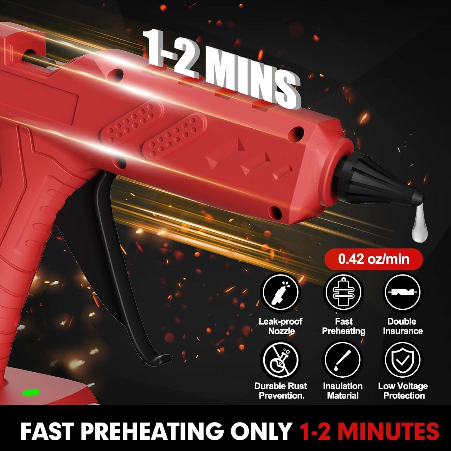 Pistola de Pegamento Caliente Inalámbrica Samvinor 60W 18V