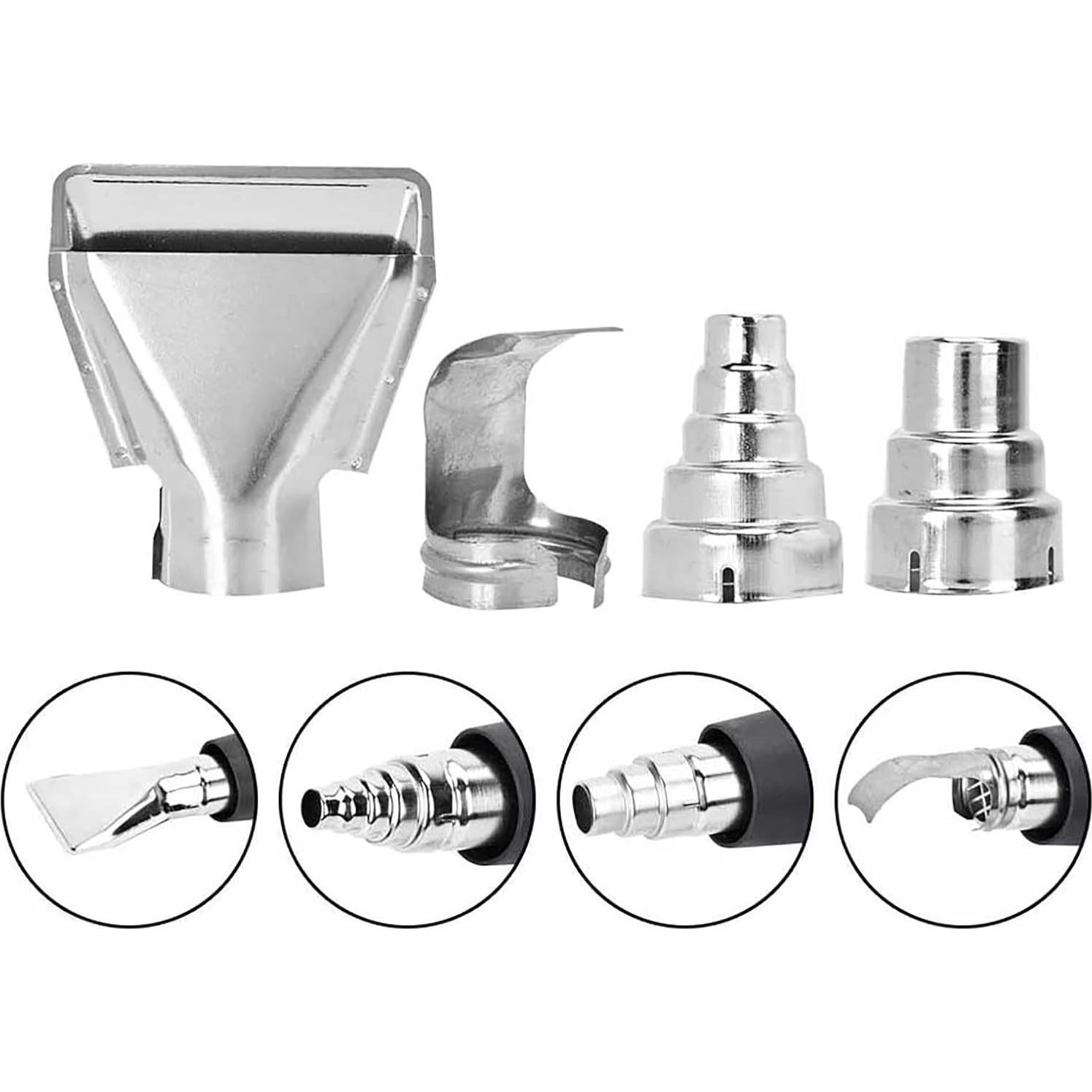 Kit de Boquillas para Pistola de Calor Fydun 4 Piezas Acero Inoxidable