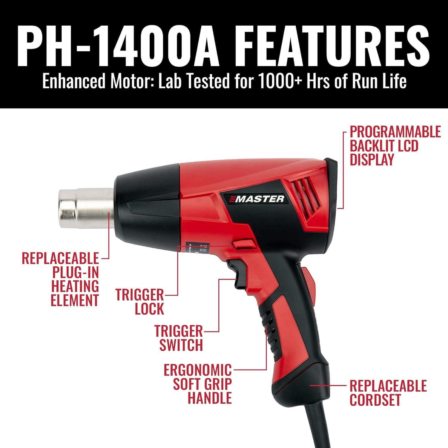 Pistola de Calor Profesional Master Appliance PH-1400A 1560W