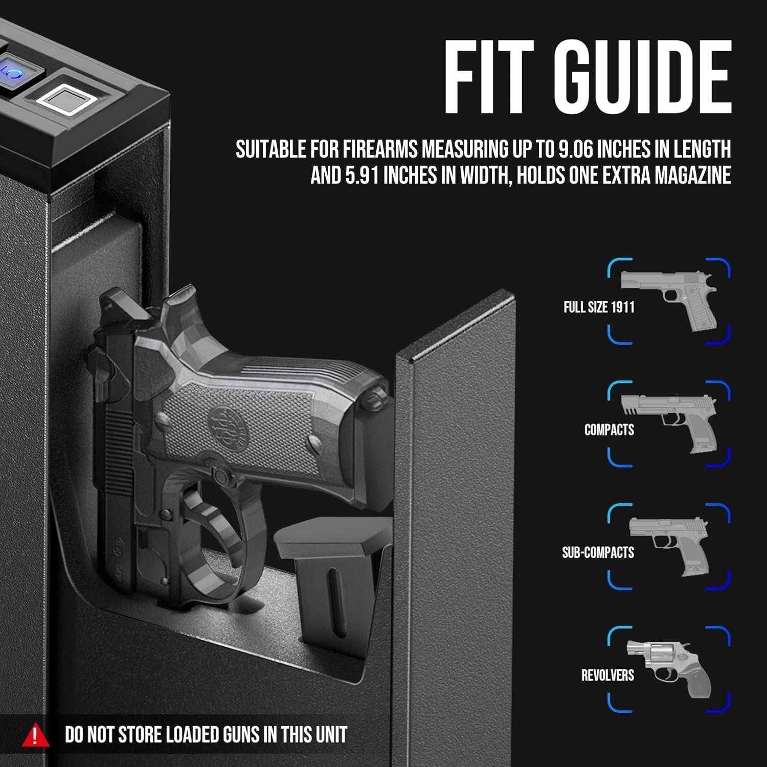 Caja Fuerte Biométrica para Armas GLORYFIRE LH-GF6005 30.1x23cm