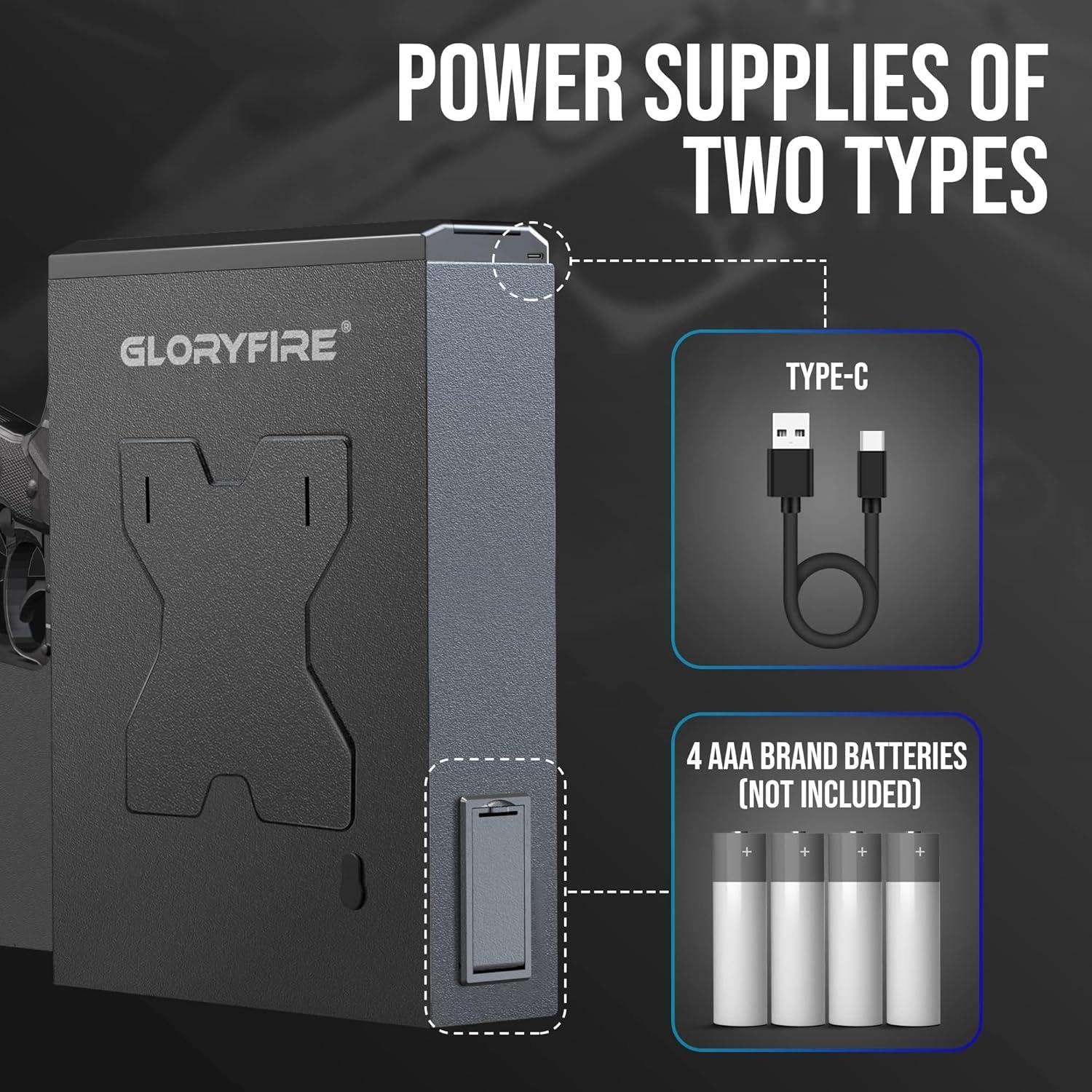 Caja Fuerte Biométrica para Armas GLORYFIRE LH-GF6005 30.1x23cm