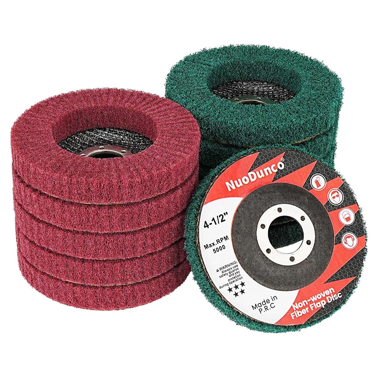 Discos de Aleta de 10 Pcs 180 y 320 Granos 11.4 cm NuoDun