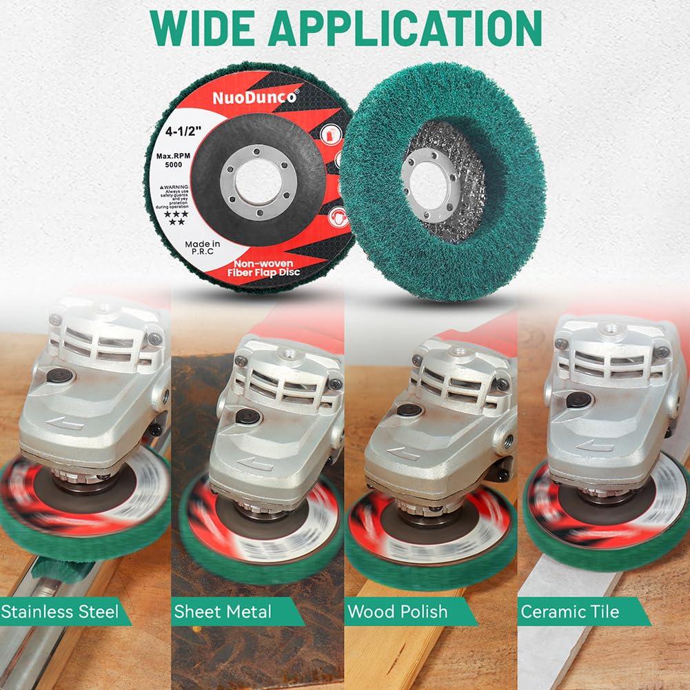 Discos de Aleta de 10 Pcs 180 y 320 Granos 11.4 cm NuoDun