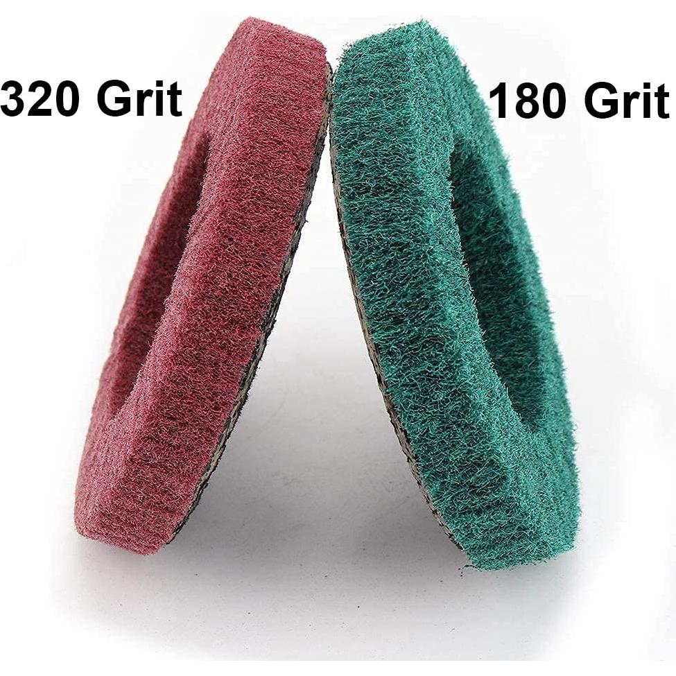 Discos de Aleta de 10 Pcs 180 y 320 Granos 11.4 cm NuoDun