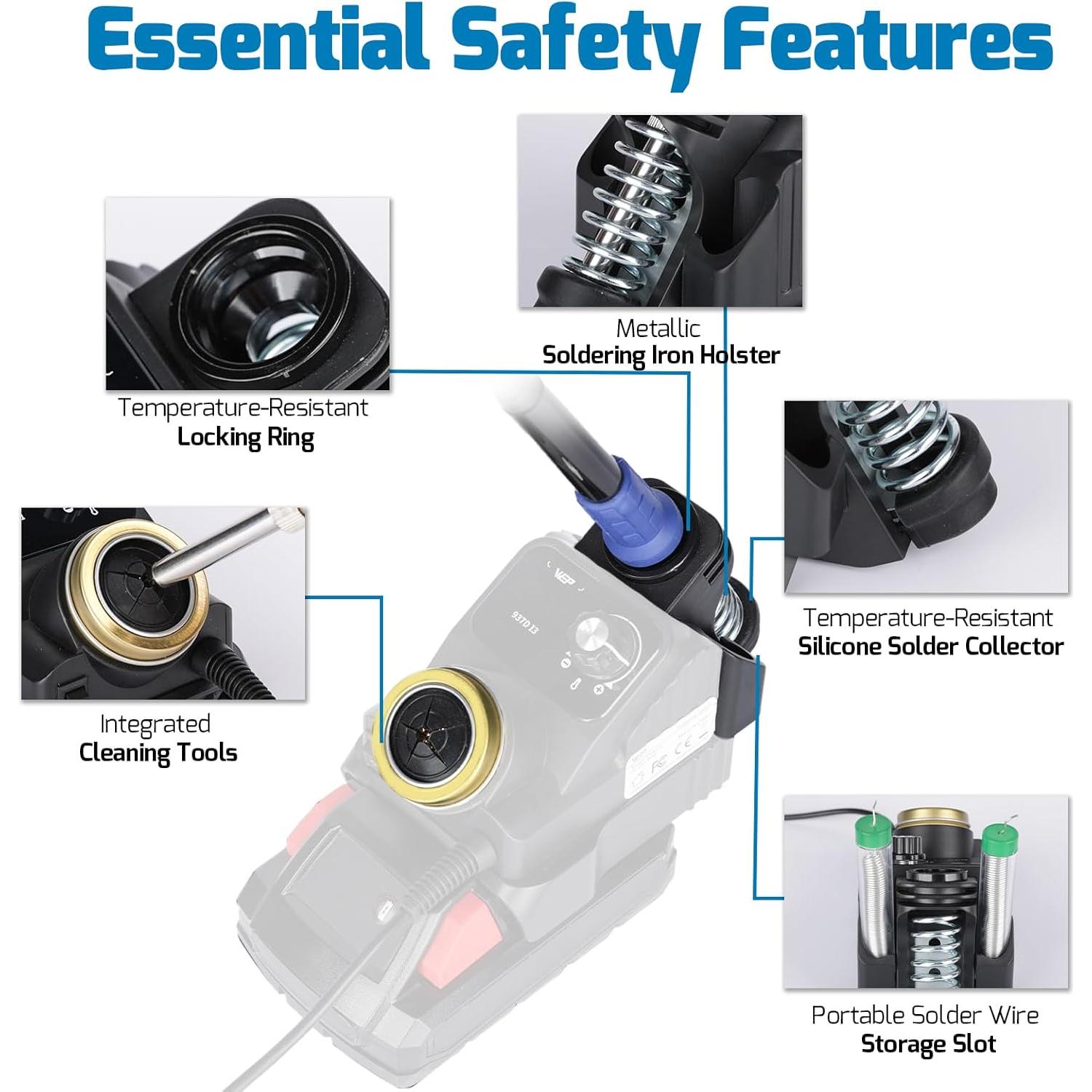 Estación de Soldadura Inalámbrica WEP 937D-I 3 20V con Pantalla Digital