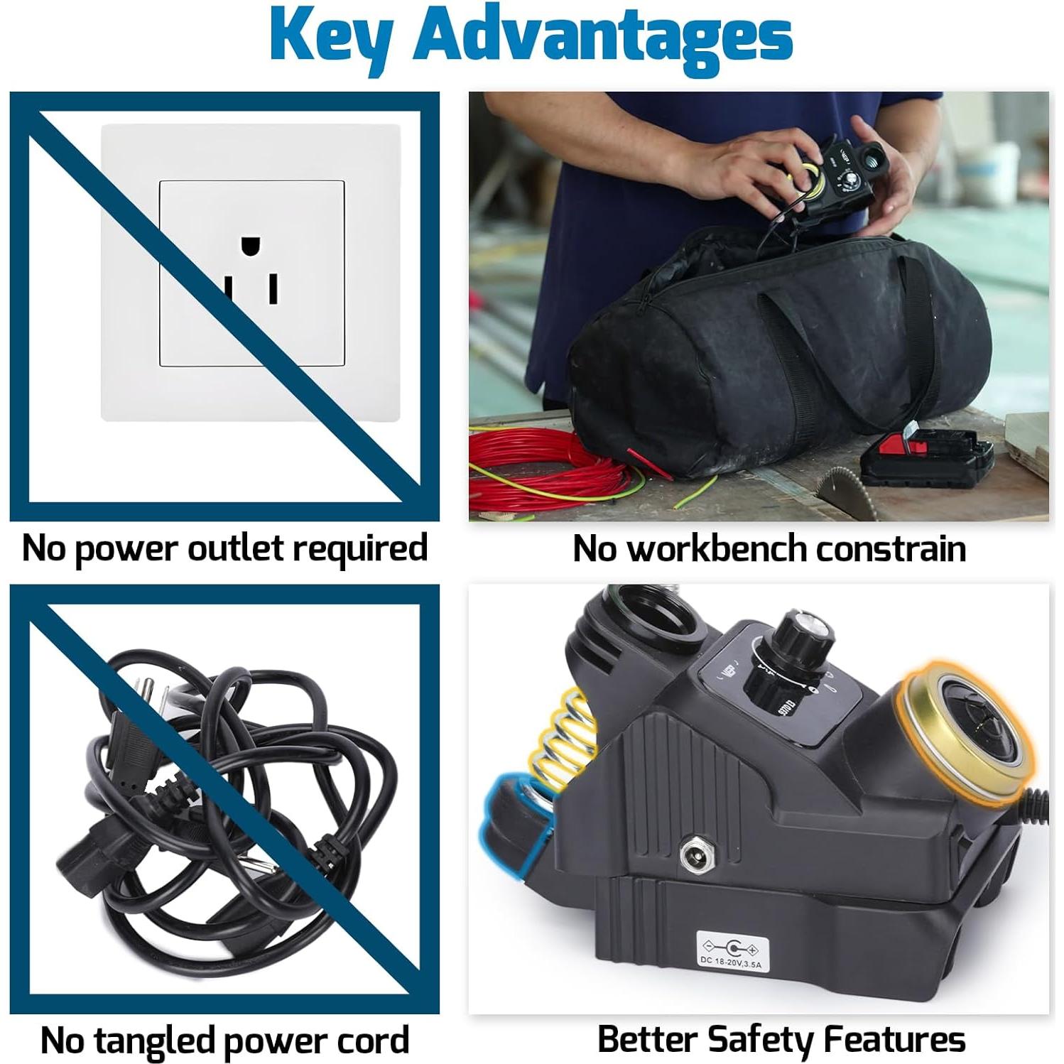 Estación de Soldadura Inalámbrica WEP 937D-I 3 20V con Pantalla Digital