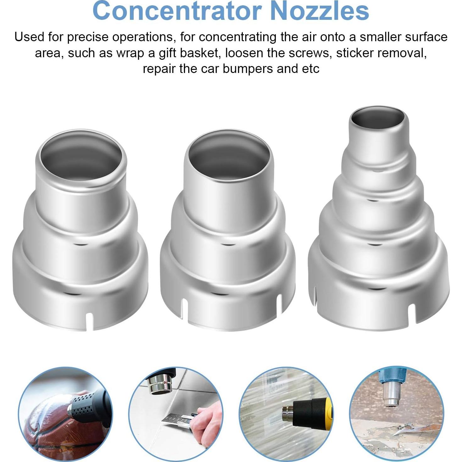 Set de 7 Puntas de Boquilla para Pistola de Calor 35mm Yosoo