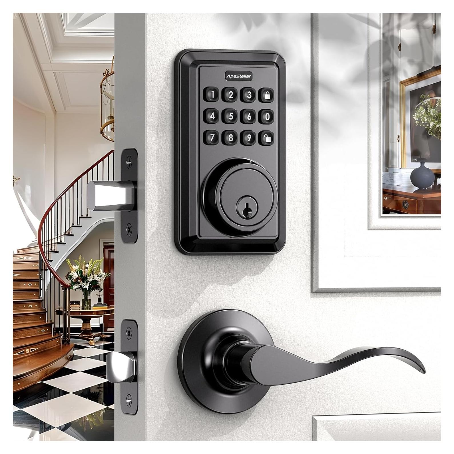 Cerradura Electrónica Sin Llave ApeStellar AS-DL01 - Teclado, 2 Manijas, Bloqueo Automático
