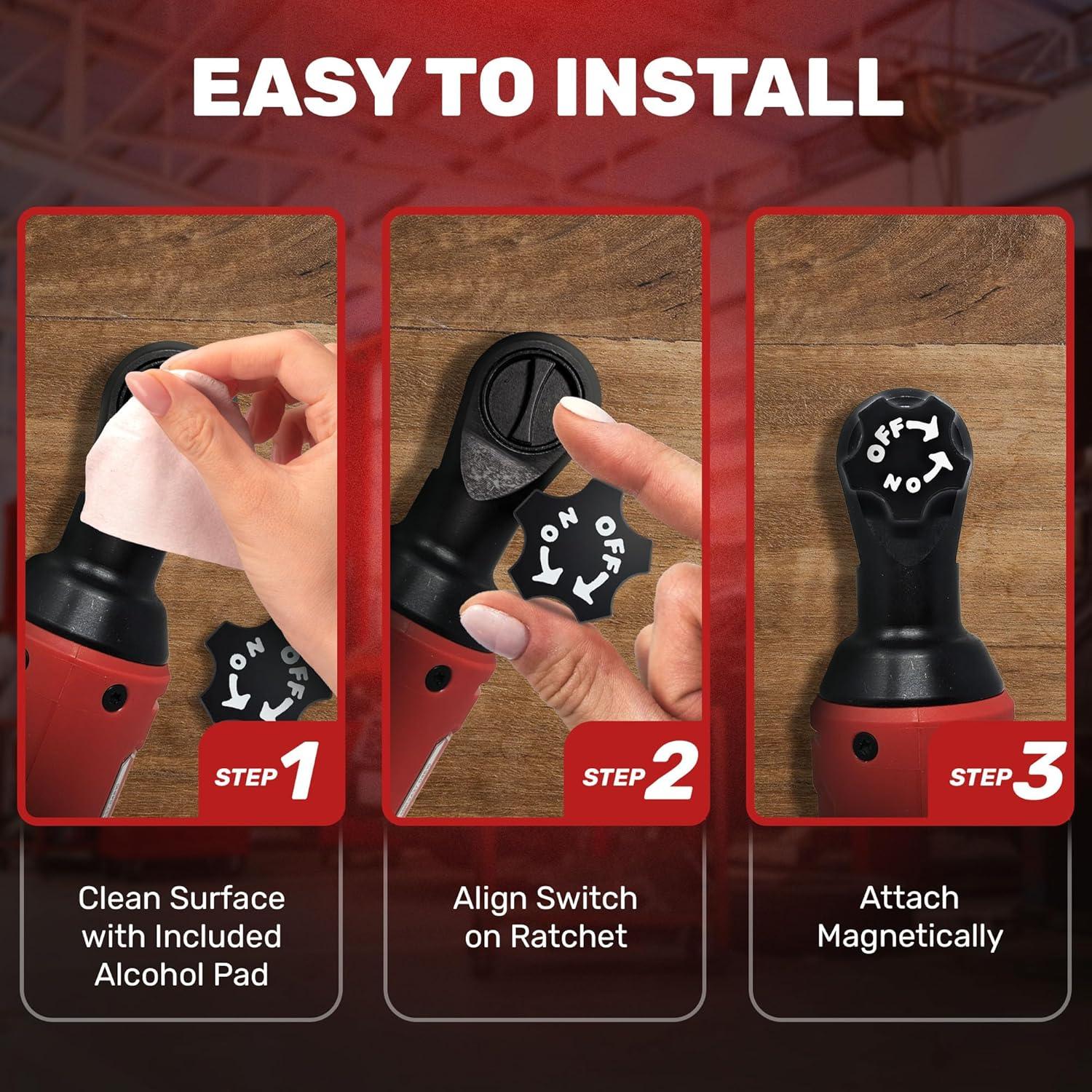 Interruptor de Trinquete Magnético Head Concepts para Milwaukee M12 - Paquete de 2