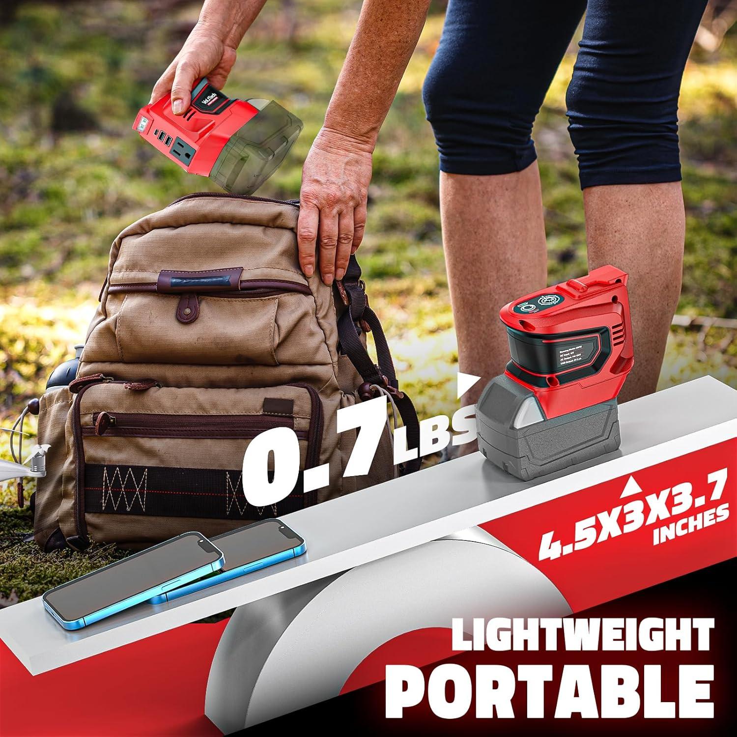 Inversor de Potencia VoLtTech 200W para Batería Milwaukee 18V