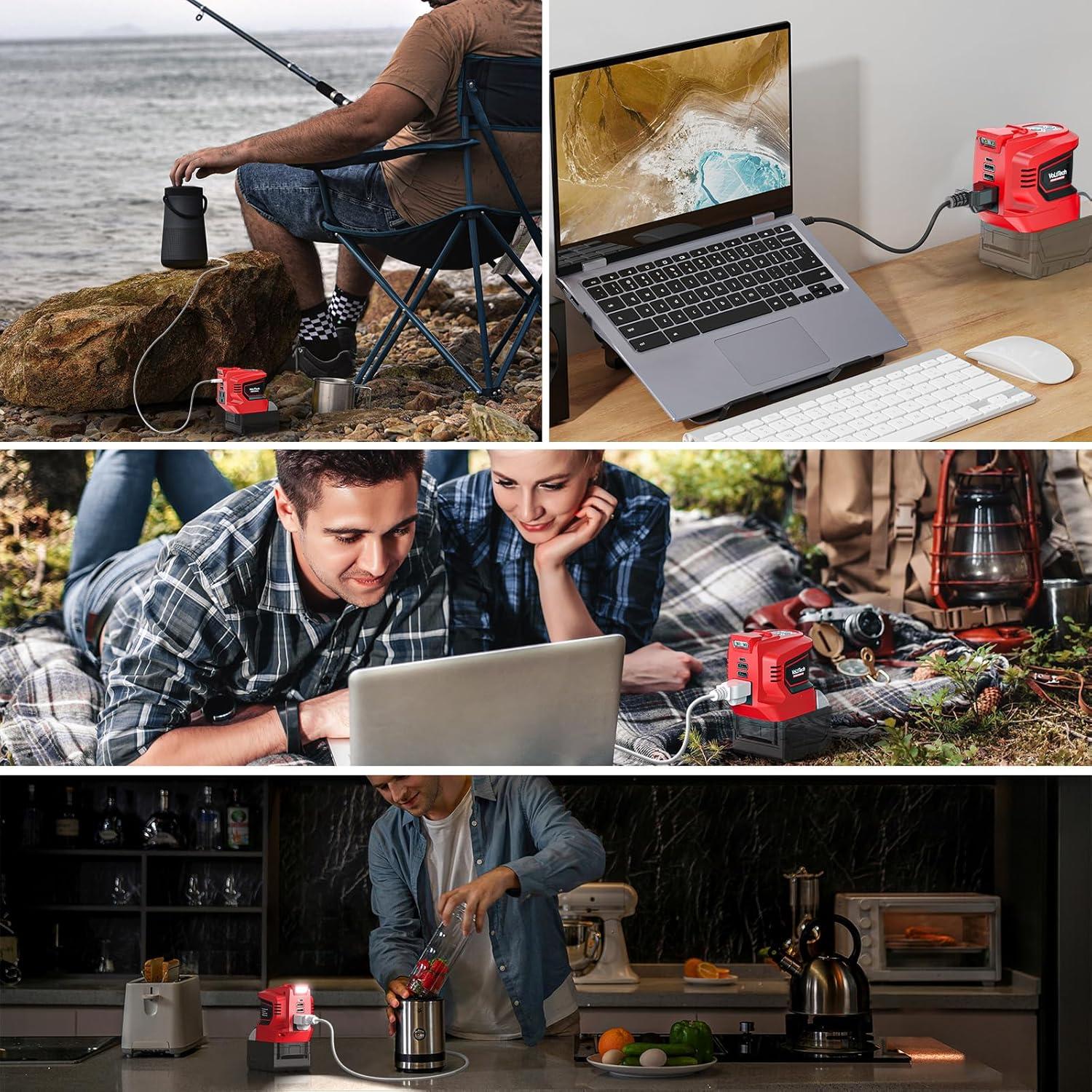 Inversor de Potencia VoLtTech 200W para Batería Milwaukee 18V