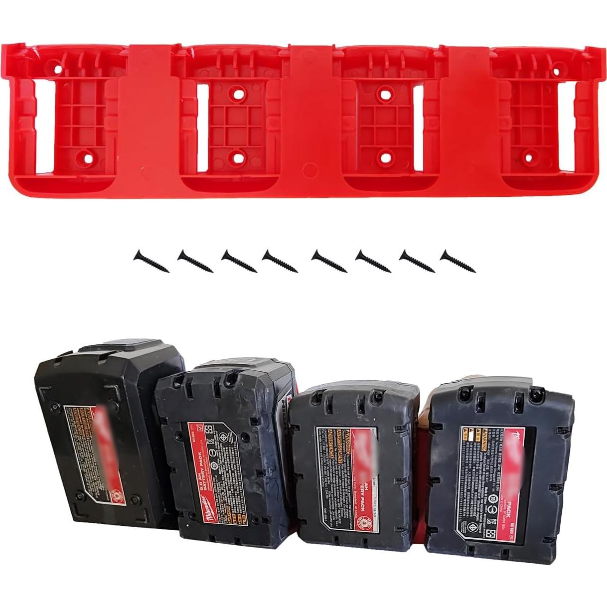 Soporte Organizador de Baterías Plástico WOLGNKI para Milwaukee M12/M18