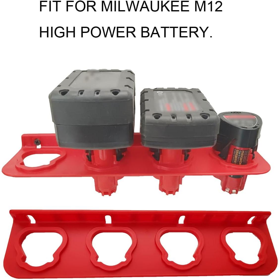 Soporte Organizador de Baterías Plástico WOLGNKI para Milwaukee M12/M18