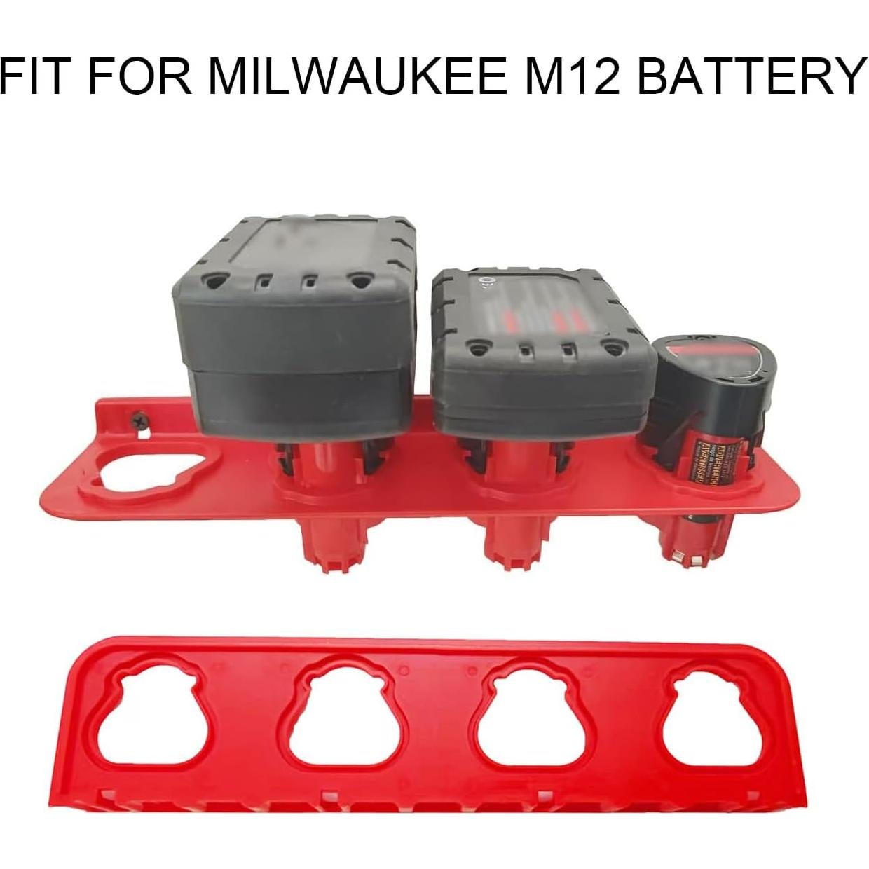 Soporte Organizador de Baterías Plástico WOLGNKI para Milwaukee M12/M18