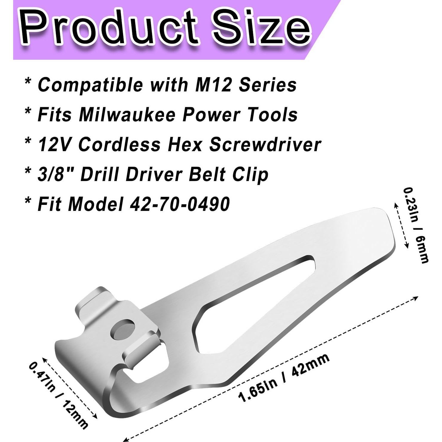 Kit de Clips de Cinturón Milwaukee M12 12V - 4 Piezas