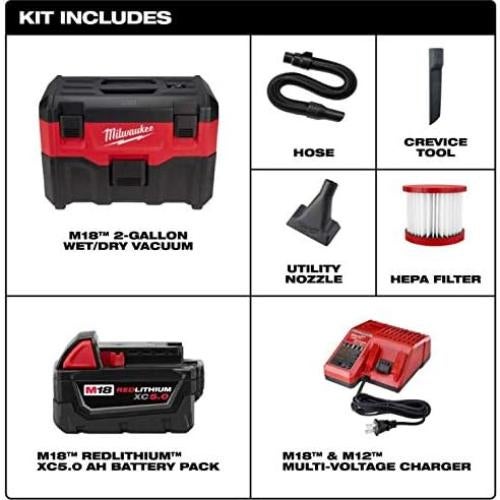 Aspiradora Húmeda/Seca Milwaukee 0880-20P 350W 7.57L