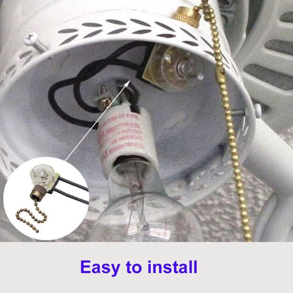 Interruptor de Luz Zing Ear ZE-109 para Ventilador de Techo - Paquete de 2, Bronce