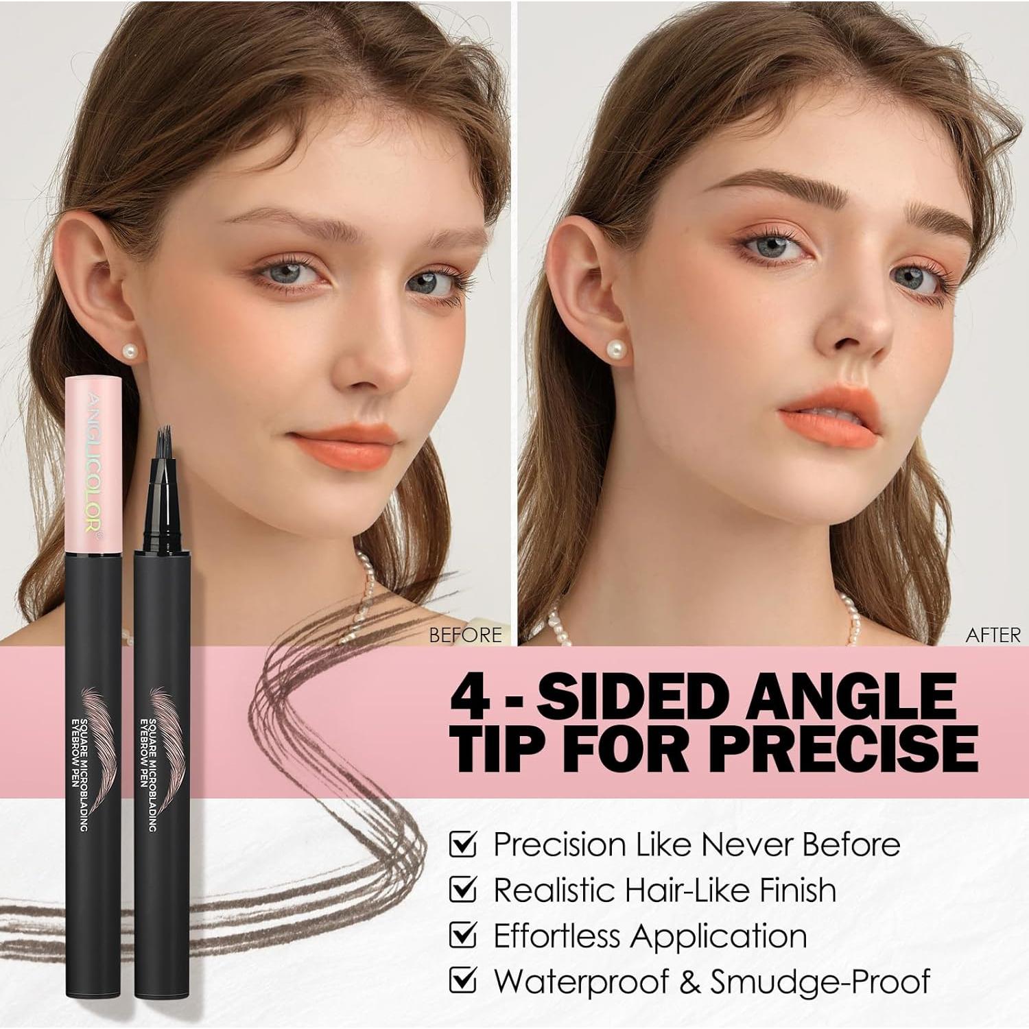 Bolígrafo de Cejas Anglicolor 02 Mocha Microblading Líquido