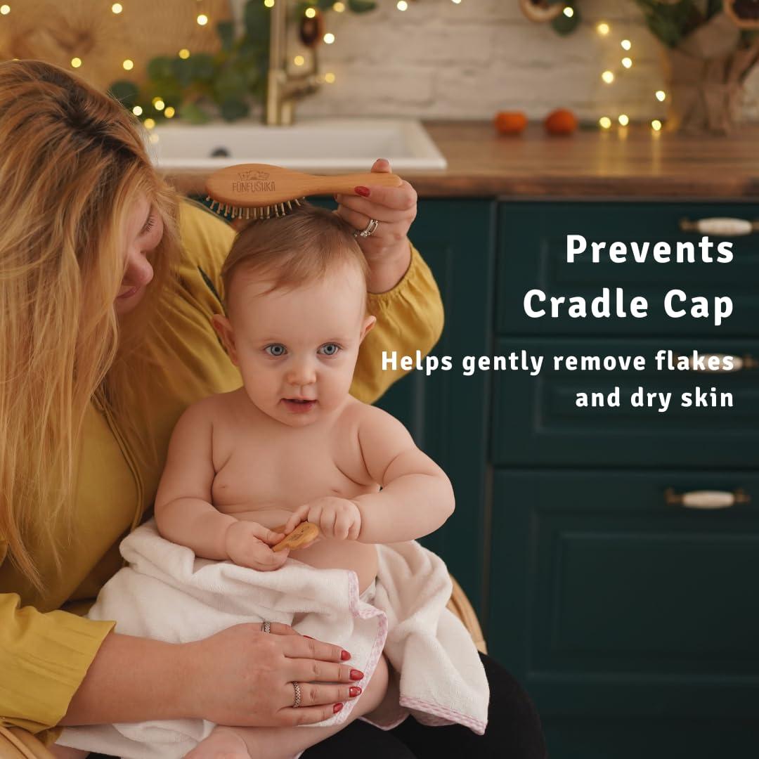 Juego de Cepillos y Peine para Bebés Funfushka - Cerdas Suaves