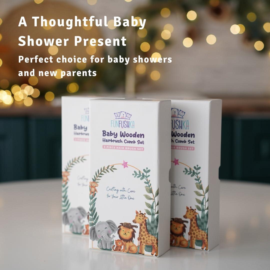 Juego de Cepillos y Peine para Bebés Funfushka - Cerdas Suaves