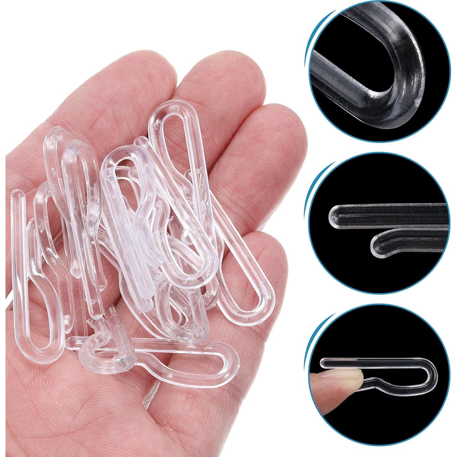 100 Clips de Cocodrilo de Plástico Transparente uxcell 36x11.2mm